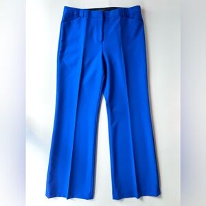 Kobi Halperin Ryan Twill Trousers Vibrant Sea Blue Cyan Cobalt Wide Leg Pant 14
